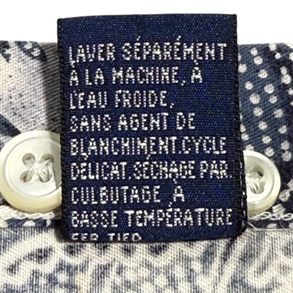 Vintage Nautica XL 90s Floral Patchwork Shirt Short Sleeve Cotton - Picture 7 of 8